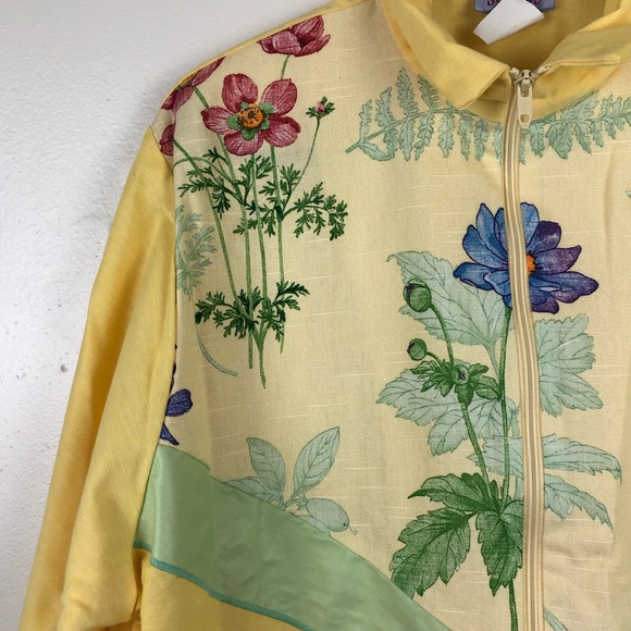 Vintage Southern Stitches and More Yellow Floral Jacket - Picture 3 of 6
